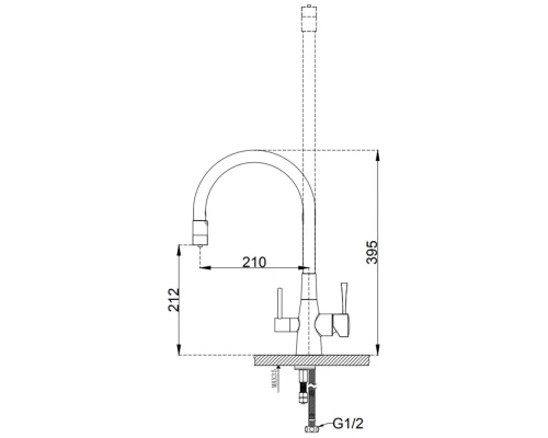 Смеситель для кухни Kern 2019 satin gray