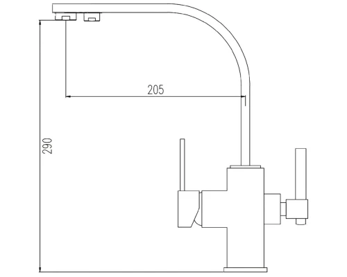 Смеситель для кухни Kern 2034 white
