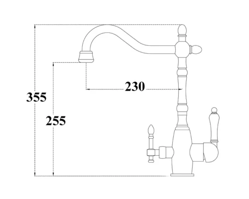 Смеситель для кухни Kern 2038 bronze B