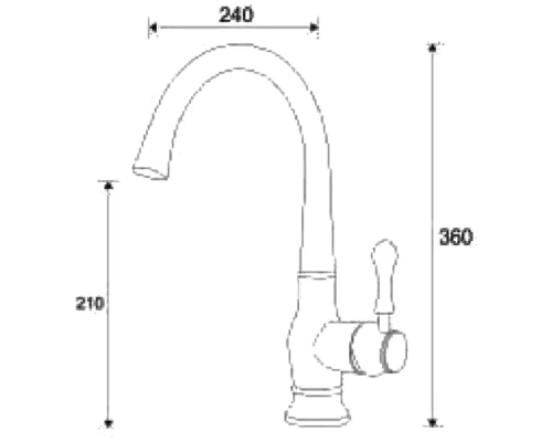 Смеситель для кухни Kern 2044 chrome