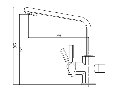Смеситель для кухни Kern 2052 satin
