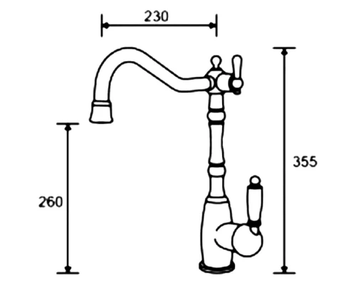 Смеситель для кухни Kern 2058 bronze
