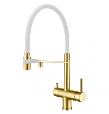 Смеситель для кухни Kern 2074 gold white