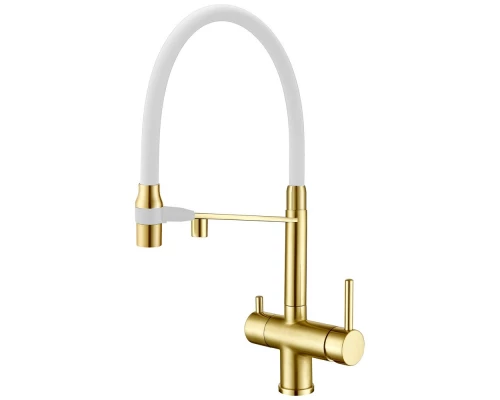 Смеситель для кухни Kern 2074 gold white