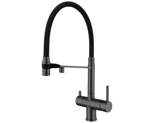 Смеситель для кухни Kern 2074 matt gun black