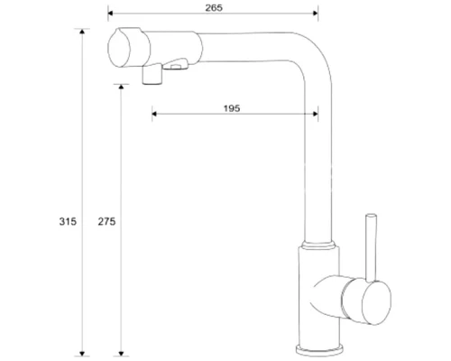 Смеситель для кухни Kern 2090 granite