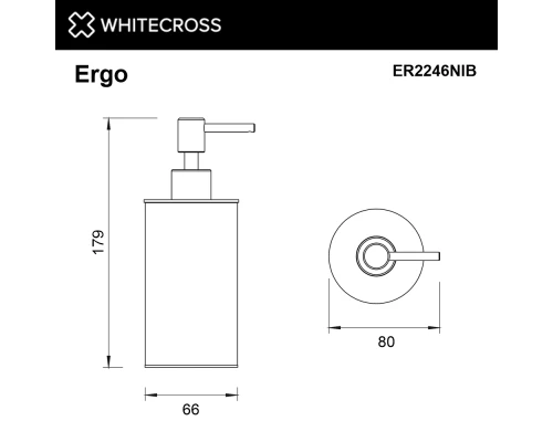 Дозатор для жидкого мыла настольный WHITECROSS Ergo ER2246NIB