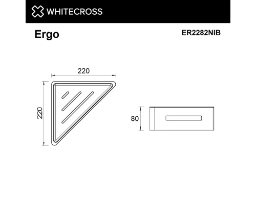 Полка для душа угловая WHITECROSS Ergo ER2282NIB