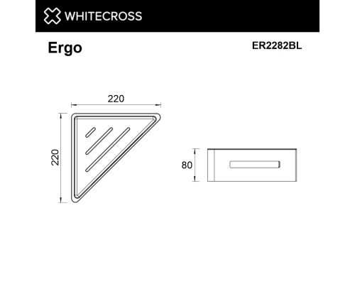 Полка для душа угловая WHITECROSS Ergo ER2282BL