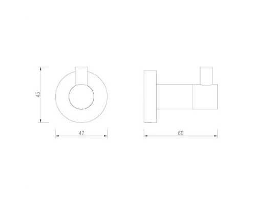 Крючок OMNIRES MODERN PROJECT MP60110GR (графит) Elit-san.ru