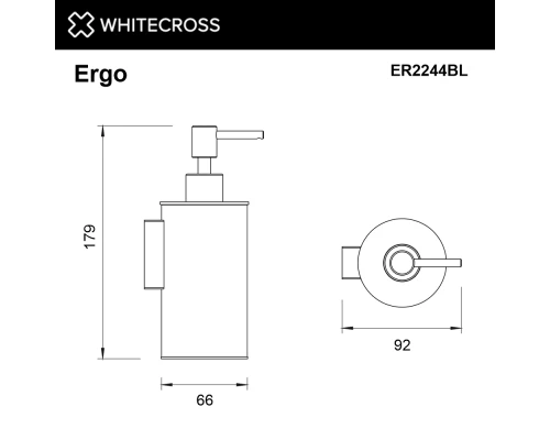 Дозатор для жидкого мыла подвесной WHITECROSS Ergo ER2244BL