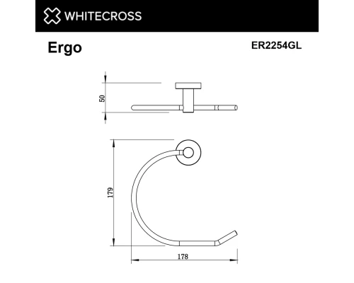 Полотенцедержатель кольцо WHITECROSS Ergo ER2254GL (золото)