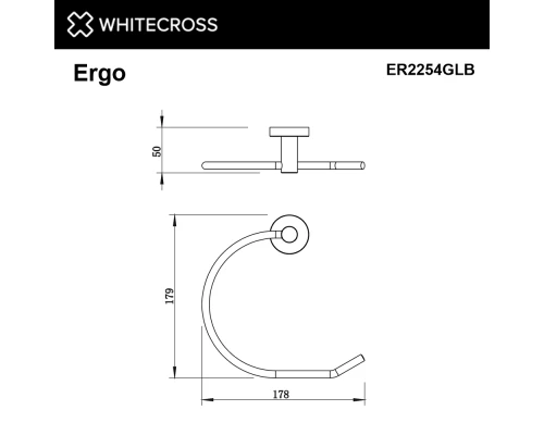 Полотенцедержатель кольцо WHITECROSS Ergo ER2254GLB (брашированное золото)
