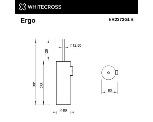 Ершик подвесной WHITECROSS Ergo ø80 мм ER2272GLB (брашированное золото)