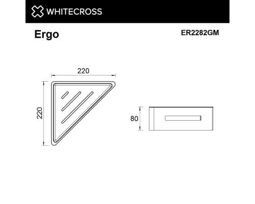 Полка для душа угловая WHITECROSS Ergo ER2282GM