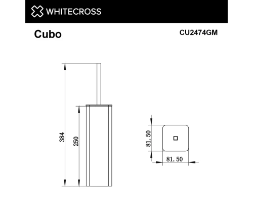 Ершик напольный WHITECROSS Cubo CU2474GM (оружейная сталь)