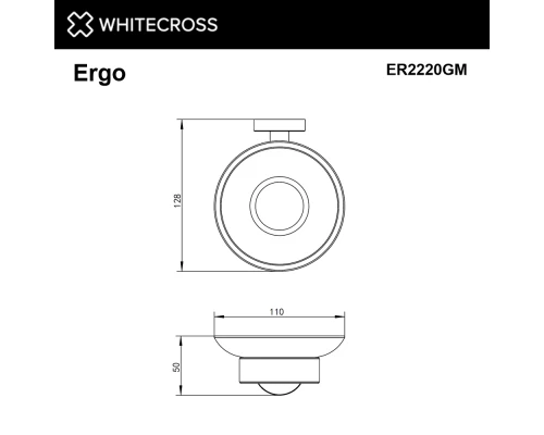 Мыльница подвесная WHITECROSS Ergo ER2220GM (оружейная сталь)