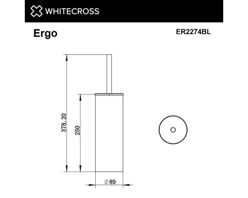 Ершик напольный WHITECROSS Ergo ER2274BL (черный мат)