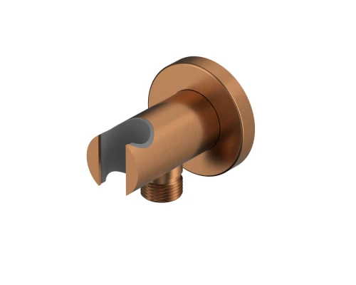Угловой соединительный элемент с держателем лейки WHITECROSS Y1005CPB (брашированная медь)