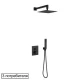 Термостатическая душевая система скрытого монтажа EXCELLENT Keria AREX.SET.2048BL (черный мат) Elit-san.ru