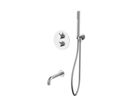 Термостатическая система для ванны скрытого монтажа WHITECROSS Y YSET10NIB (брашированный никель)