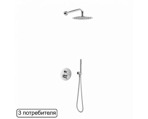 Термостатическая душевая система скрытого монтажа EXCELLENT Pi AREX.SET.1248CR (хром) Elit-san.ru
