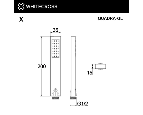 Душевая лейка WHITECROSS QUADRA-GL (золото)