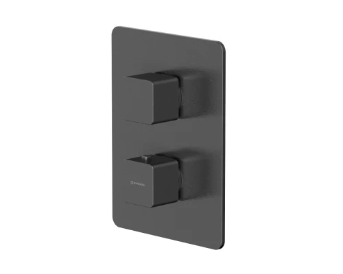 Смеситель термостатический для душа скрытого монтажа WHITECROSS X X1436GM (оружейная сталь)