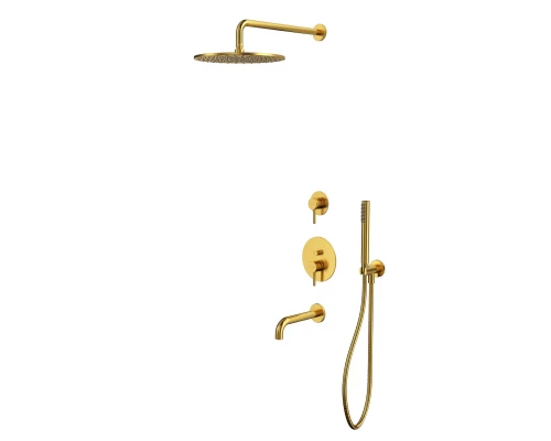 Система для ванны скрытого монтажа WHITECROSS Y YSET07GLB (брашированное золото) Elit-san.ru