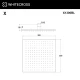 Верхний душ WHITECROSS 30x30 см X1300BL (черный мат)