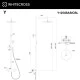 Термостатическая душевая система наружного монтажа WHITECROSS Y Y1254BASICBL (черный мат)