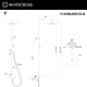 Термостатическая душевая система наружного монтажа WHITECROSS Y Y1254BASICGLB (брашированное золото)