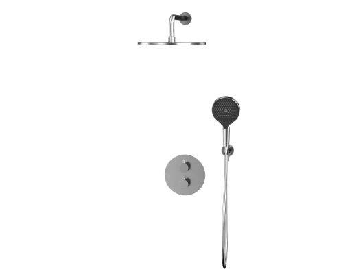 Термостатическая душевая система скрытого монтажа WHITECROSS Y YSET08TOPNIB (брашированный никель)