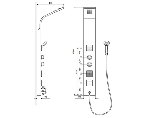 Душевая панель термостатическая EXCELLENT More Termo Elit-san.ru