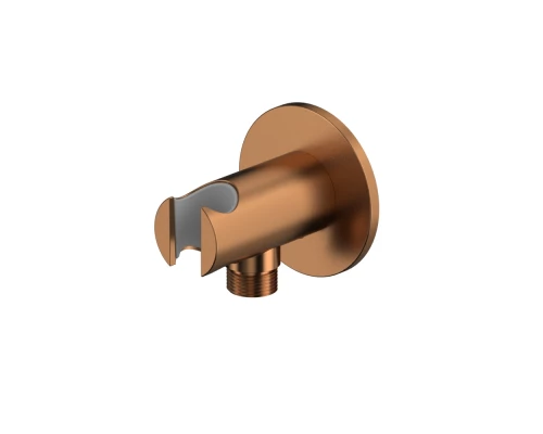 Угловой соединительный элемент с держателем лейки WHITECROSS Y1015CPB (брашированная медь)