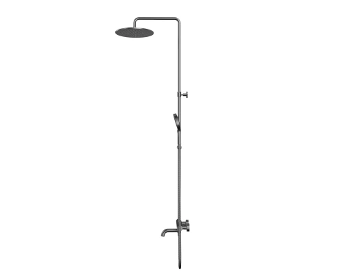 Термостатическая система для ванны наружного монтажа WHITECROSS YY1234TOPGM (оружейная сталь)