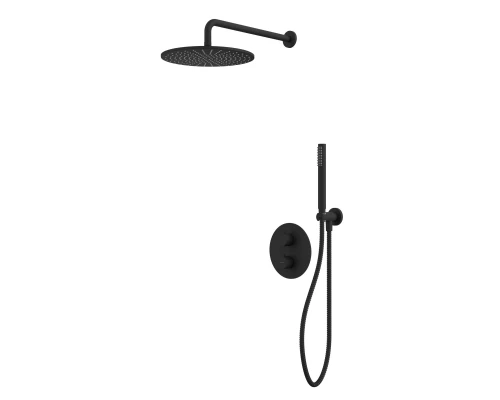 Термостатическая душевая система скрытого монтажа WHITECROSS Y YSET08BL (черный мат) Elit-san.ru