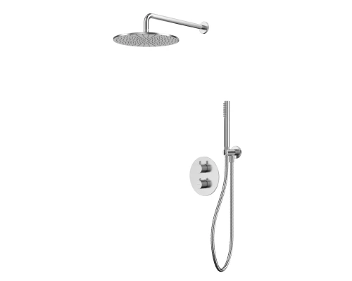 Термостатическая душевая система скрытого монтажа WHITECROSS Y YSET08NIB (брашированный никель)