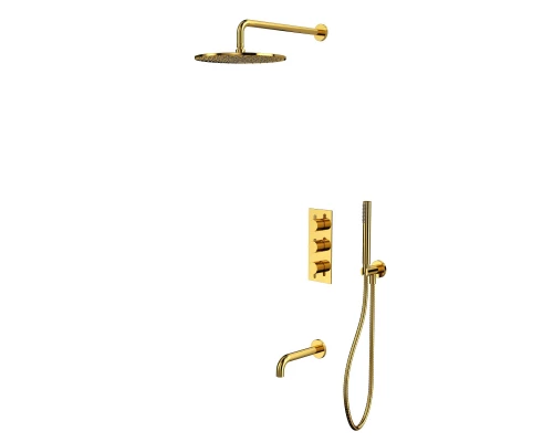 Термостатическая система для ванны скрытого монтажа WHITECROSS Y YSET11GL (золото) Elit-san.ru