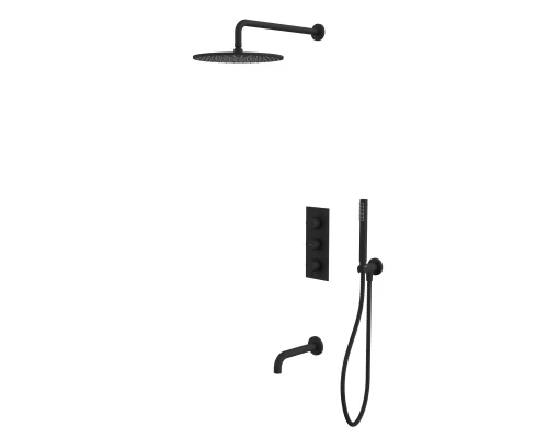 Термостатическая система для ванны скрытого монтажа WHITECROSS Y YSET11BL (черный мат) Elit-san.ru