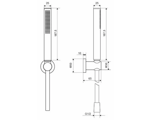 Душевой гарнитур точечный EXCELLENT Loka AREX.SET.023GL (золото) Elit-san.ru