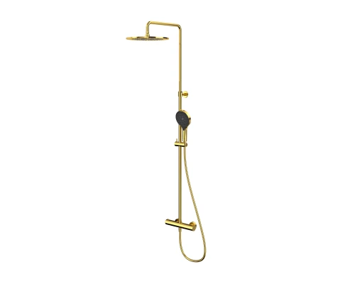 Термостатическая душевая система наружного монтажа WHITECROSS Y Y1254TOPGL (золото)