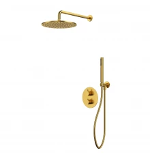 Термостатическая душевая система скрытого монтажа WHITECROSS Y YSET08GLB (брашированное золото)