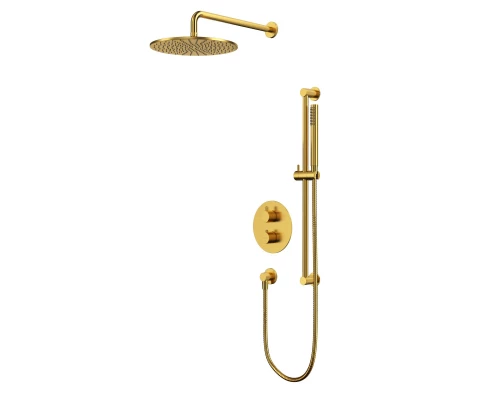 Термостатическая душевая система скрытого монтажа WHITECROSS Y YSET09GLB (брашированное золото) Elit-san.ru