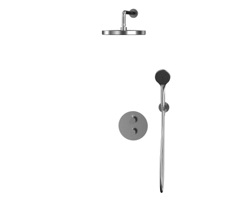 Термостатическая душевая система скрытого монтажа WHITECROSS Y YSET08BASICNIB (брашированный никель)