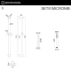 Душевой гарнитур на штанге WHITECROSS SET51MICRONIB (брашированный никель)