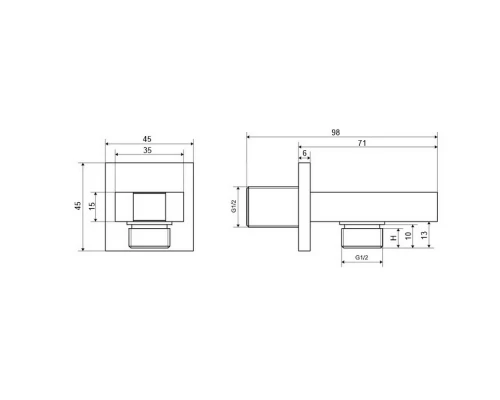 Шланговое подключение Excellent, с держателем для душа, черный матовый, AREX.1022BL Elit-san.ru