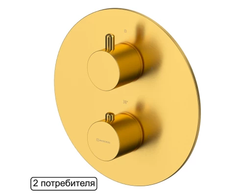Смеситель термостатический для душа скрытого монтажа WHITECROSS Y Y1236GLB (брашированное золото) Elit-san.ru