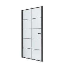 Дверь в нишу NEW TRENDY NEW SOLEO BLACK одинарная 80x195 D-0276A (черный)