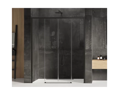 Дверь в нишу NEW TRENDY PRIME BLACK 190x200 D-0346A (черный) Elit-san.ru